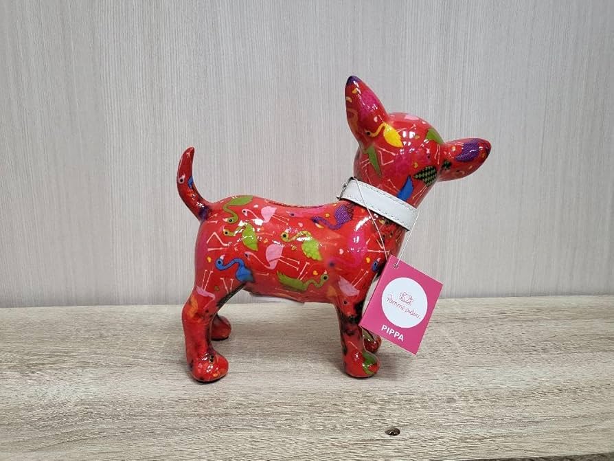 POMME PIDOU ポンピドゥ　レア　チワワ　貯金箱　置物 Amazon.co.jp: Pommepidou「PIPPA」チワワ 赤 貯金箱 : おもちゃ